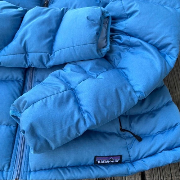 Patagonia Women Sky Blue Puffer Jacket Large - Picture 4 of 5